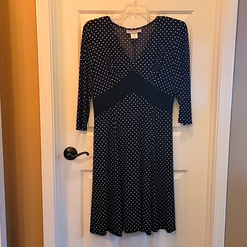 Black with white polka dot dress